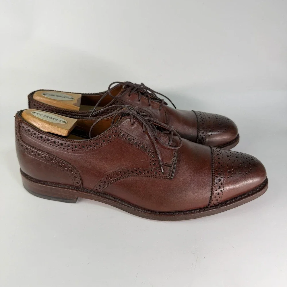 Allen Edmonds 6th Avenue Dress Shoes 10.5 D Chili Ox Blood Cap Toe Brogue 2026